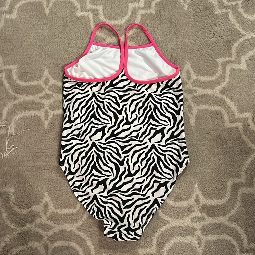 Zebra one-piece bathing suit, size 16 kids - Picture 4 of 4